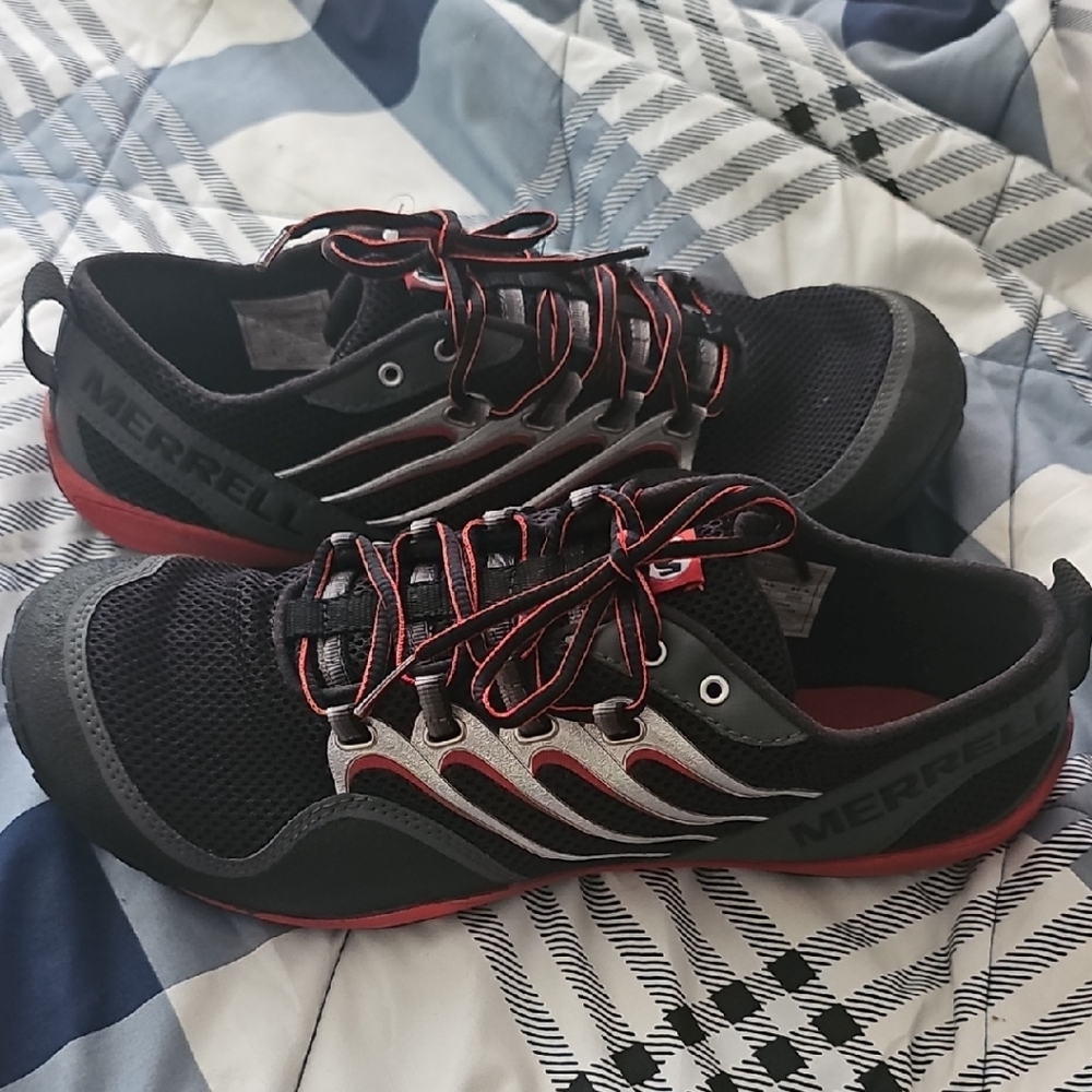 Merrell True Glove Black/Molton Lava Vibram Barefoot Shoes J85529 Men's Sz 10.5